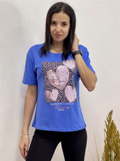 Футболка жіноча синя Olivia