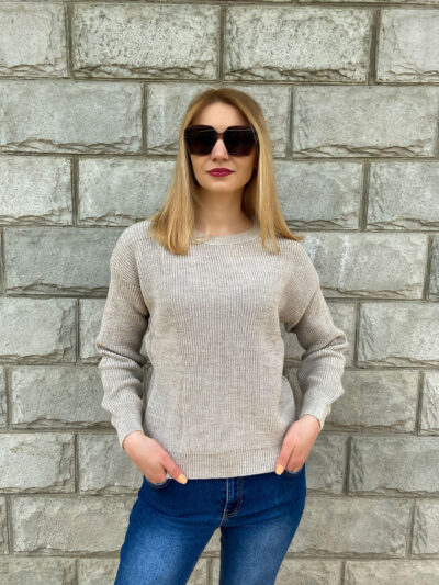 Светр жіночий бежевий Rosalie однотонний