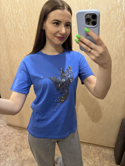 Футболка жіноча синя Mint