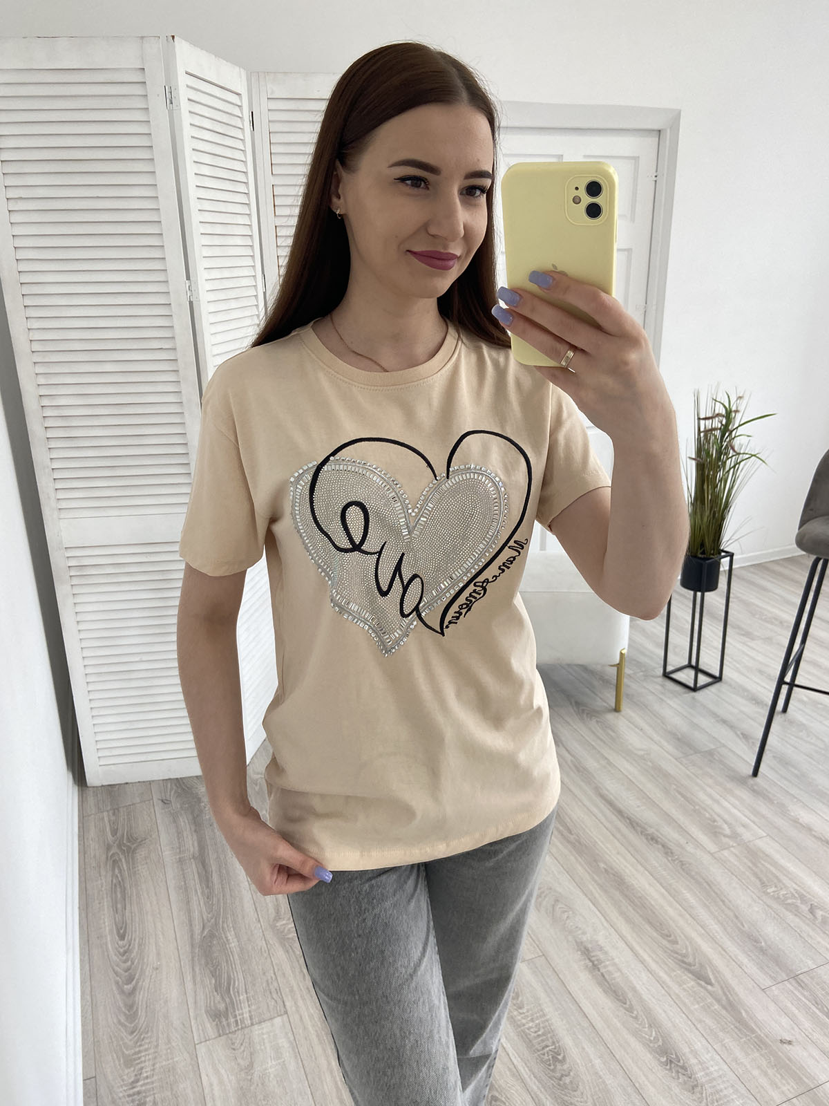 Зображення Футболка жіноча бежева Mint 2 Футболка жіноча бежева Mint 2