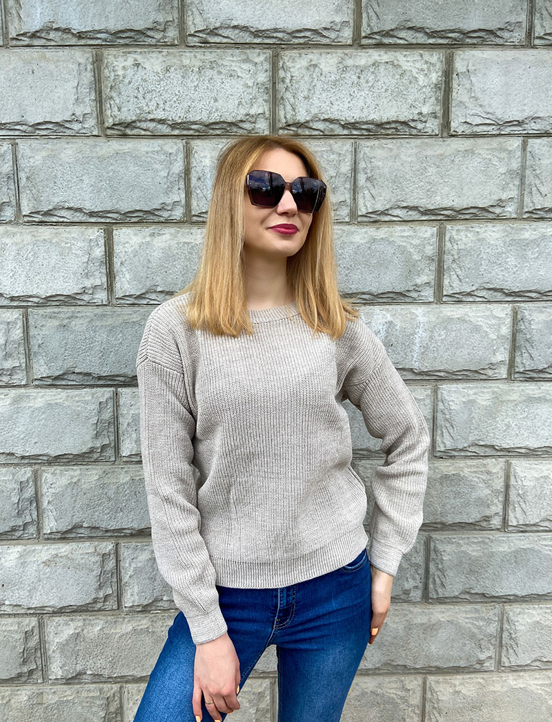 Зображення Светр жіночий бежевий Rosalie однотонний 6 Светр жіночий бежевий Rosalie однотонний 6