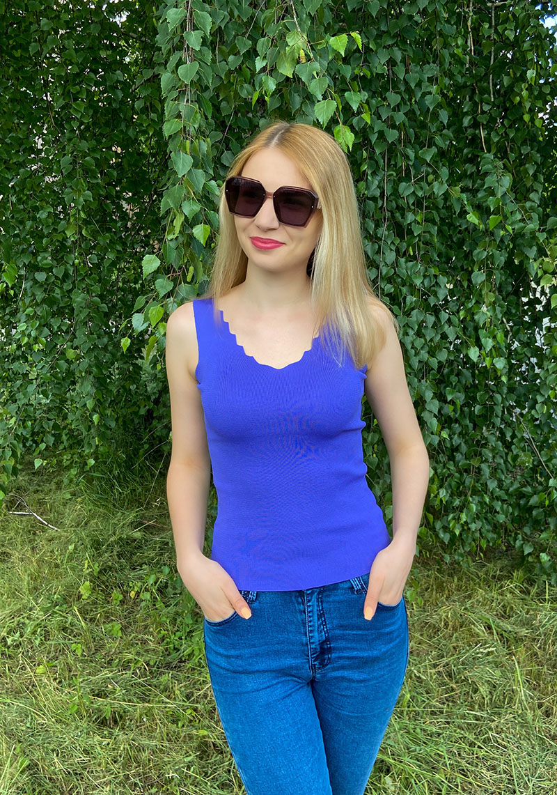 Зображення Майка жіноча синя базова Park KARON 2 Майка жіноча синя базова Park KARON 2
