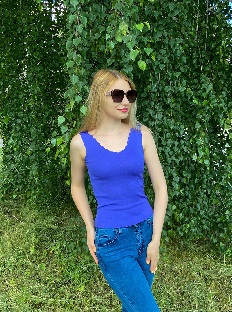 Зображення Майка жіноча синя базова Park KARON 6 Майка жіноча синя базова Park KARON 6