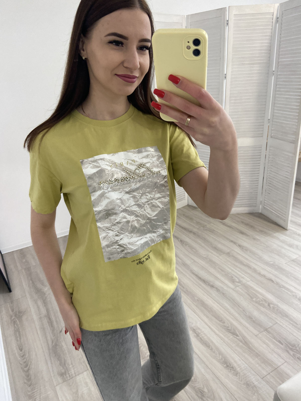 Зображення Футболка жіноча Mint срібний принт 3 Футболка жіноча Mint срібний принт 3