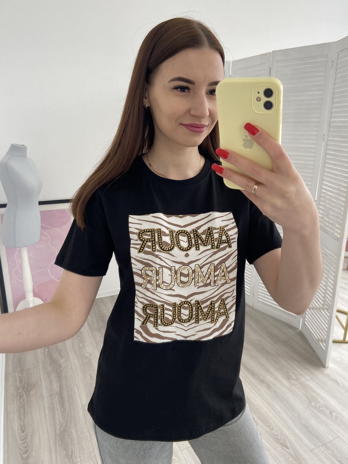 Зображення Футболка жіноча Mint з принтом Amour 2 Футболка жіноча Mint з принтом Amour 2